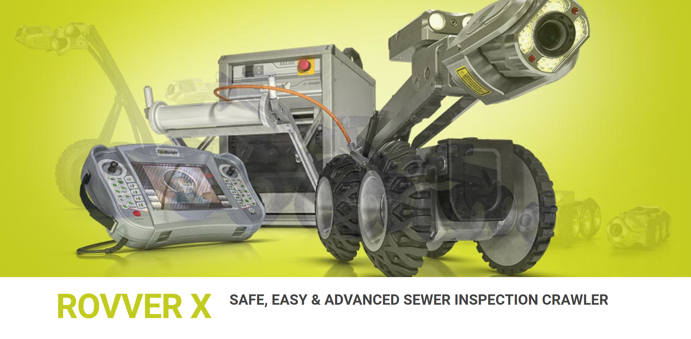 Rovver X - safe, easy and advanced sewer inspection crawler.